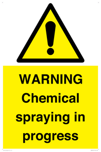 WARNING Chemical spraying in progress